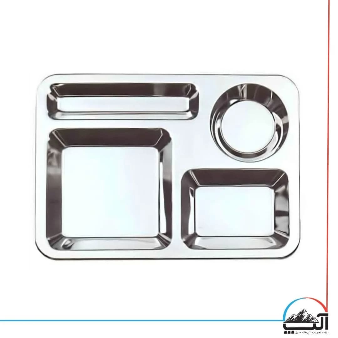 ظرف استیل سلف سرویس 4 خانه 31*45 – 0.8 میلی متر (50تایی)