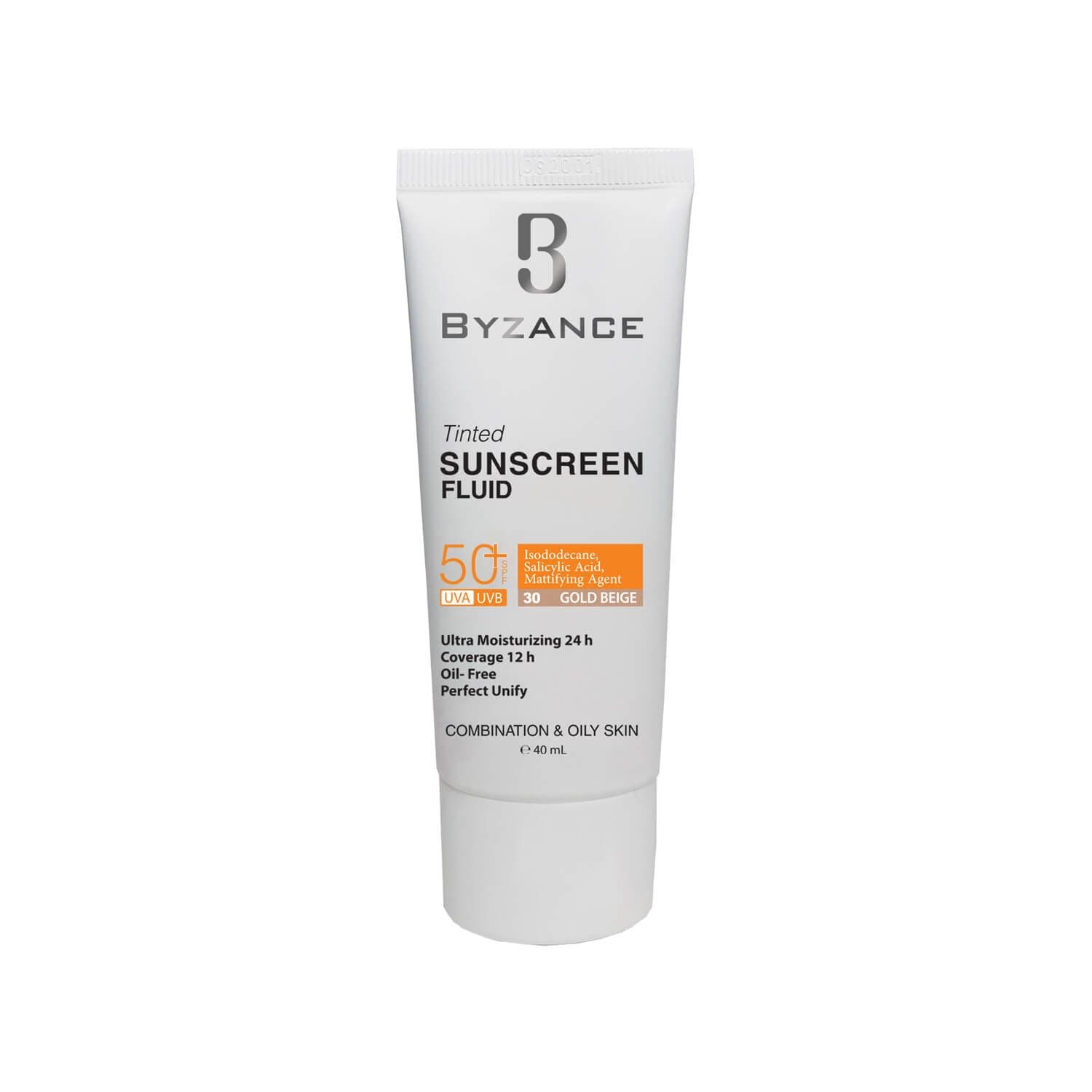 فلوئید ضد آفتاب فاقد چربی SPF 50 بیزانس مناسب پوست های چرب و مختلط حجم 40 میلی لیتر - بژ طلایی شماره 30