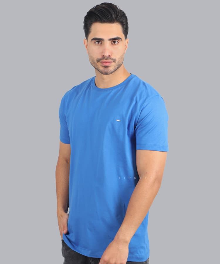 تیشرت ساده کاربنی مردانه 9124