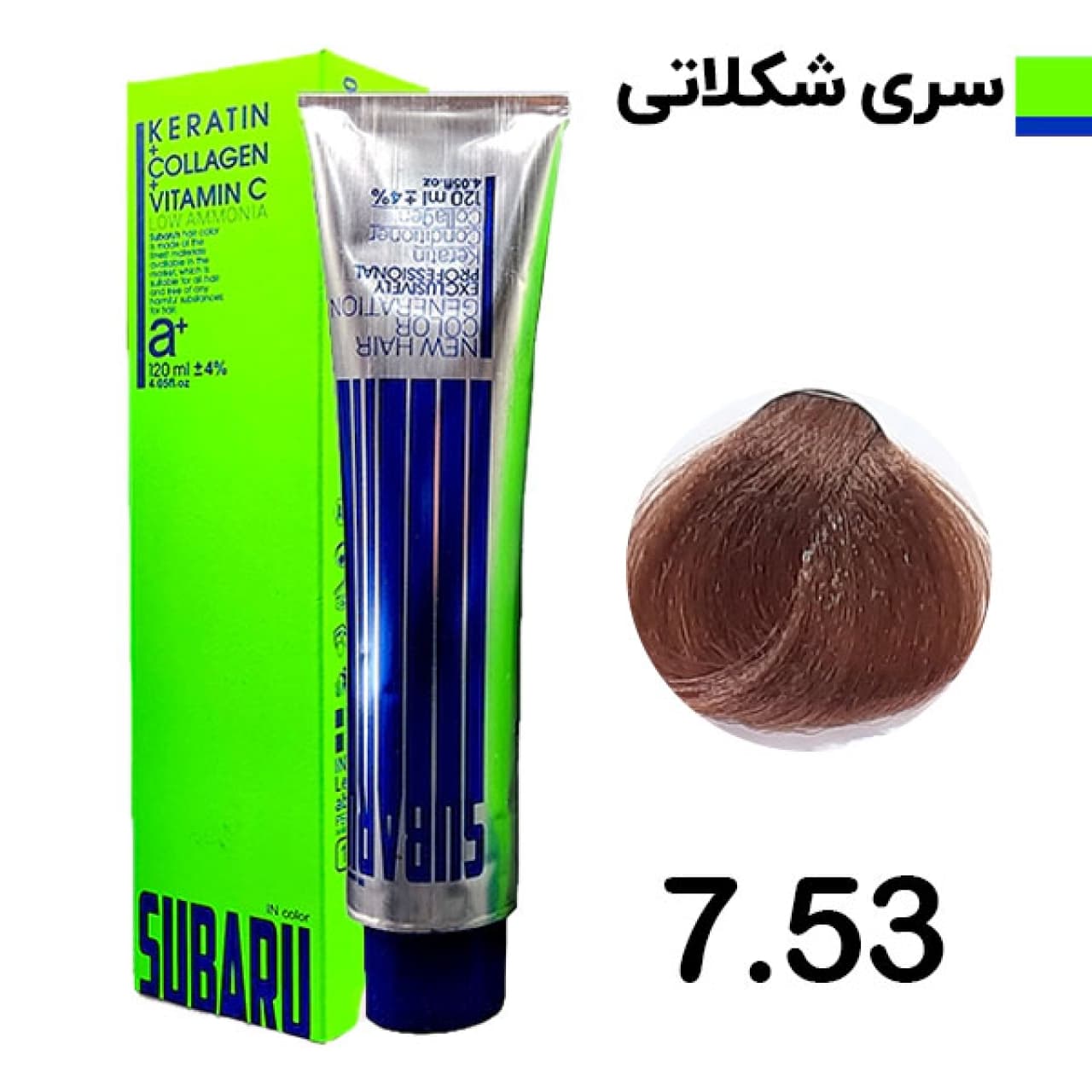 رنگ مو سوبارو شماره 7 حجم 120 میلی لیتر رنگ قهوه ای شکلاتی