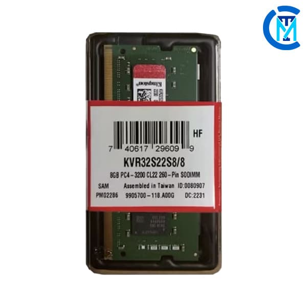 رم لپ تاپ DDR4 تک کاناله 3200 مگاهرتز Kingston مدل KVR32 ظرفیت 8 گیگابایت