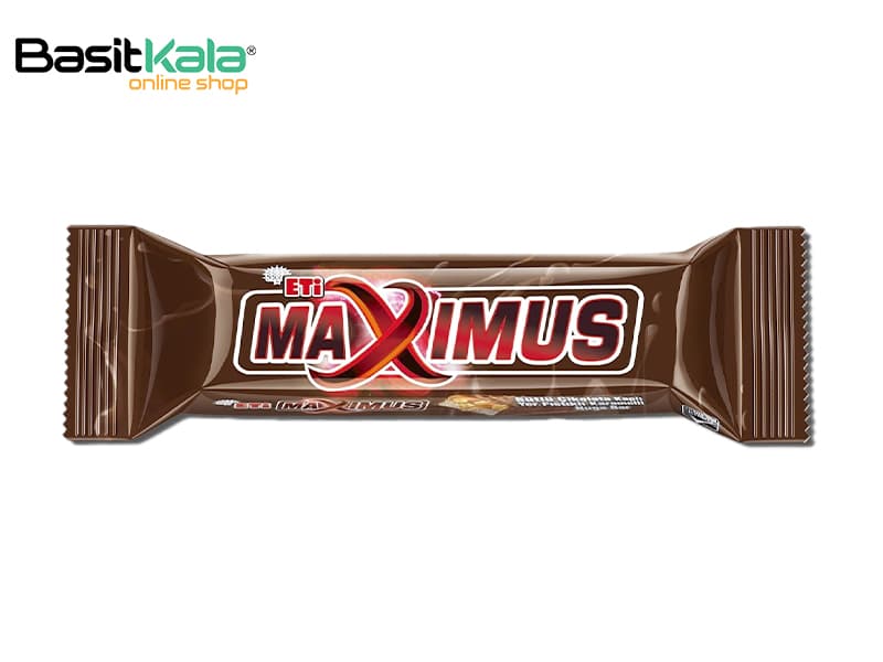 نوقا بار چندلایه با روکش شکلات و مغز بادام زمینی اتی ماکسیموس 36 گرمی