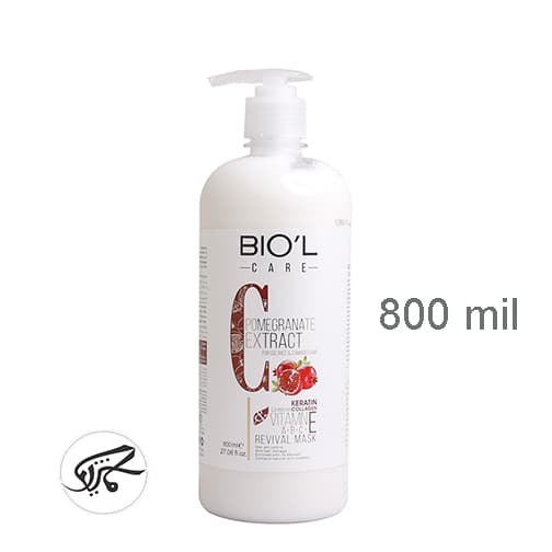 ماسک مو انار وکراتین بیول 800میل BIOL (مناسب موهای رنگ شده)
