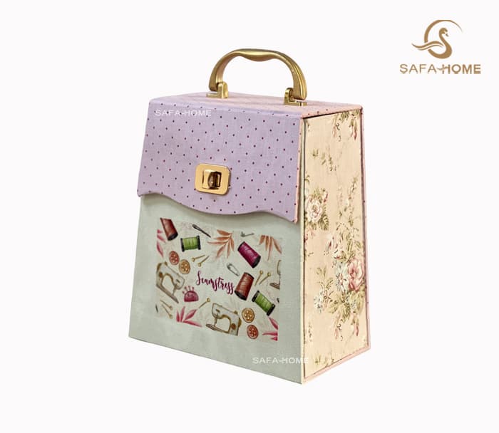 جعبه و وسایل خیاطی مدل کیفی طرح دوک کد 30