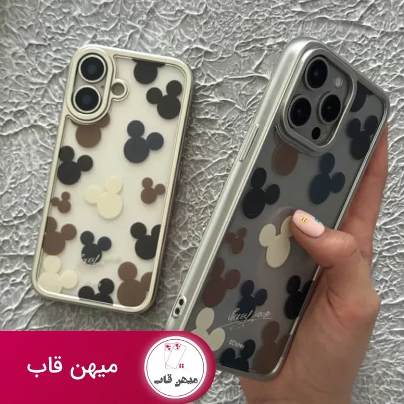 قاب گوشی آیفون شفاف میکی شلوغ - کد (۸۵۳۳۰)