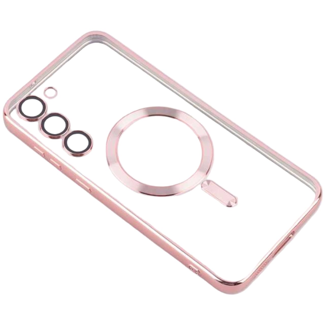 کاور مدل شفاف طرح دار MagSafe محافظ لنزدار مناسب برای گوشی موبایل سامسونگ مدل Galaxy S23 Plus