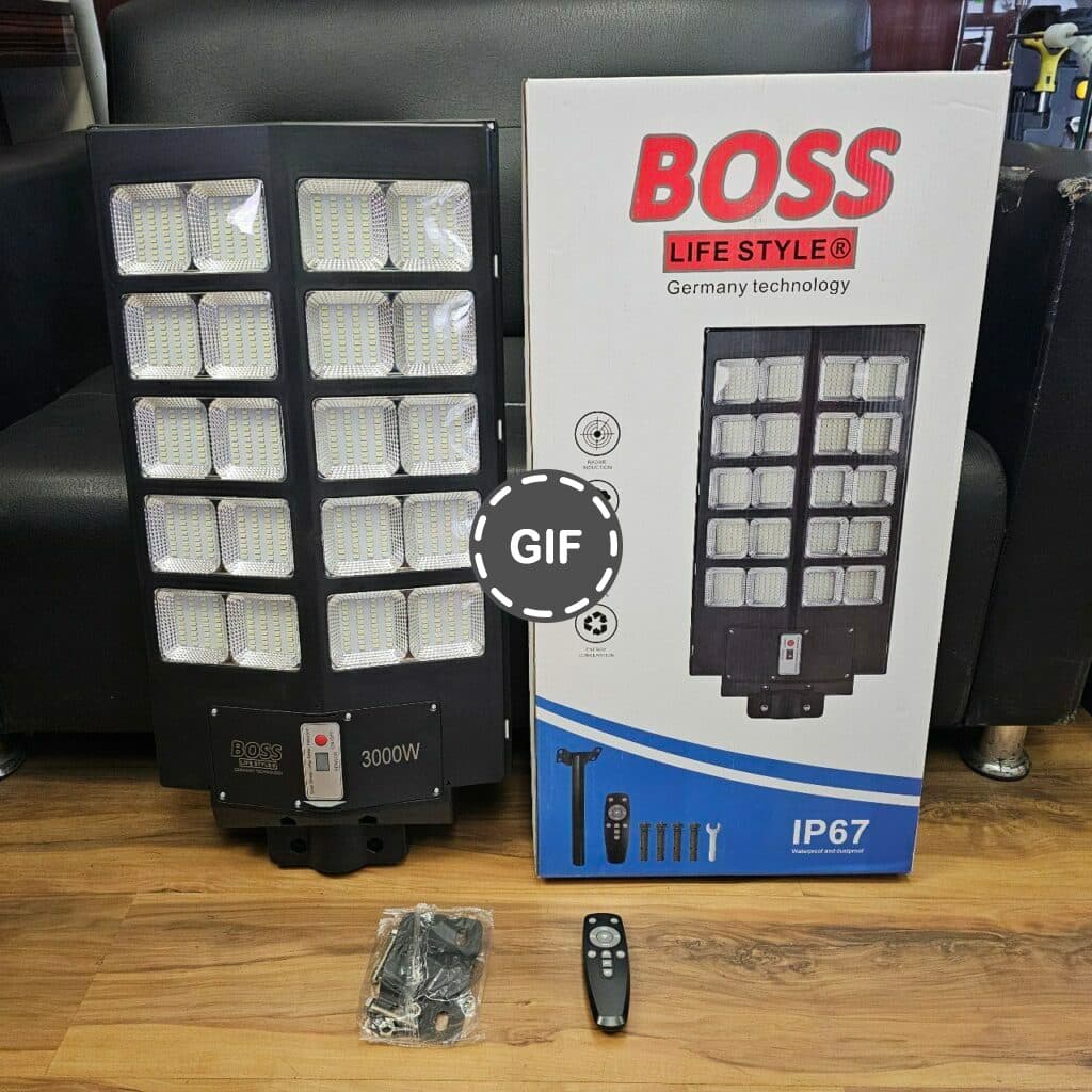 چراغ خورشیدی شارژی LED ۱۰ پنل باس مدل HKLbut