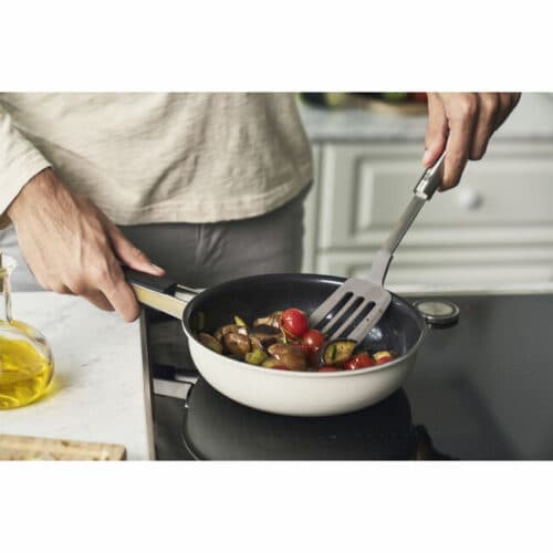 تابه استیل سه لایه زولینگ ۲۴ سانت با پوشش سرامیک مدل پیور رنگ کرم ZWILLING Pure Ceramic Frying Pan,ivory white