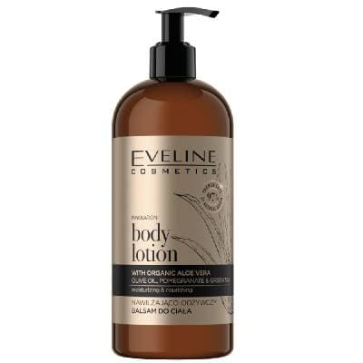 لوسیون بدن مرطوب کننده و مغذی پوست اولاین حجم 500 میل Eveline body lotion