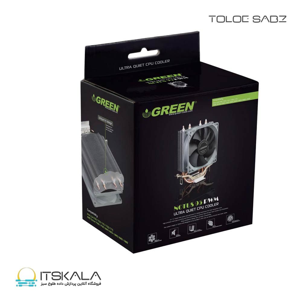 فن خنک کننده پردازنده GREEN مدل NOTUS 95
