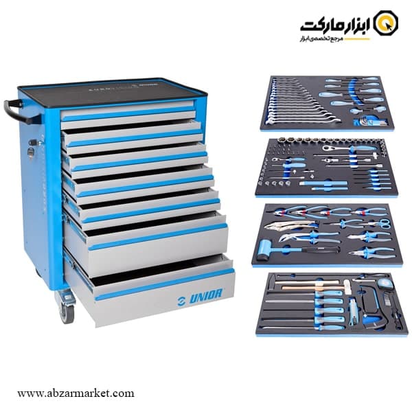 جعبه ابزار چرخ دار کشویی یونیور 127 پارچه مدل 940EV4