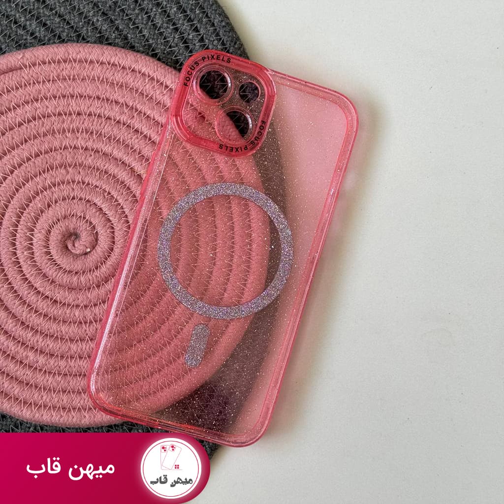 قاب گوشی آیفون اکلیلی سرخابی - کد (۳۶۹۹۲)