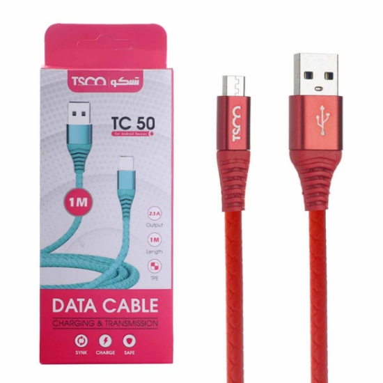کابل تبدیل USB به microUSB تسکو مدل TC 50 طول 0.9 متر