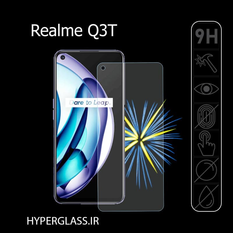 گلس محافظ صفحه نمایش نانو بلک اورجینال گوشی ریلمی Realme Q3T