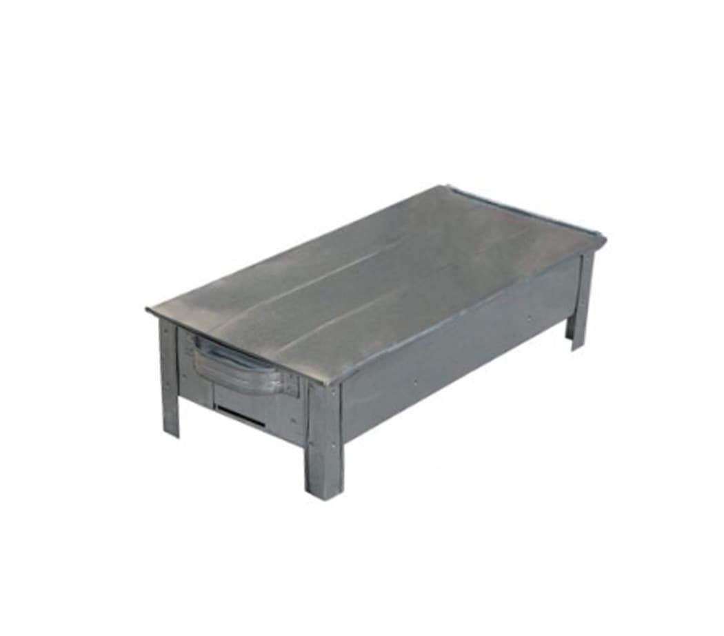منقل کباب زغالی گالوانیزه درب دار (طول 50cm)