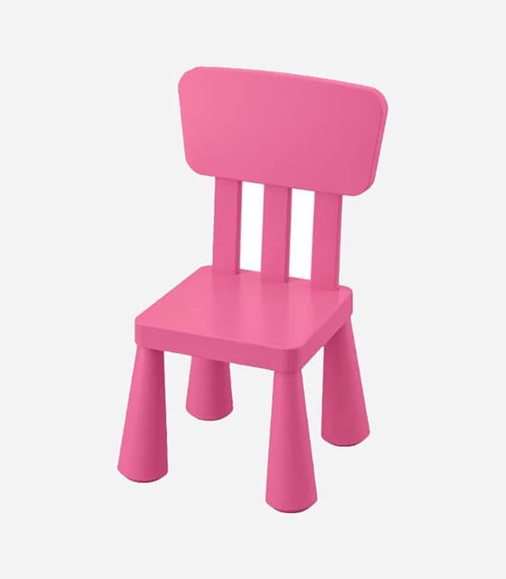صندلی کودک ایکیا مدل IKEA-MAMMUT رنگ صورتی