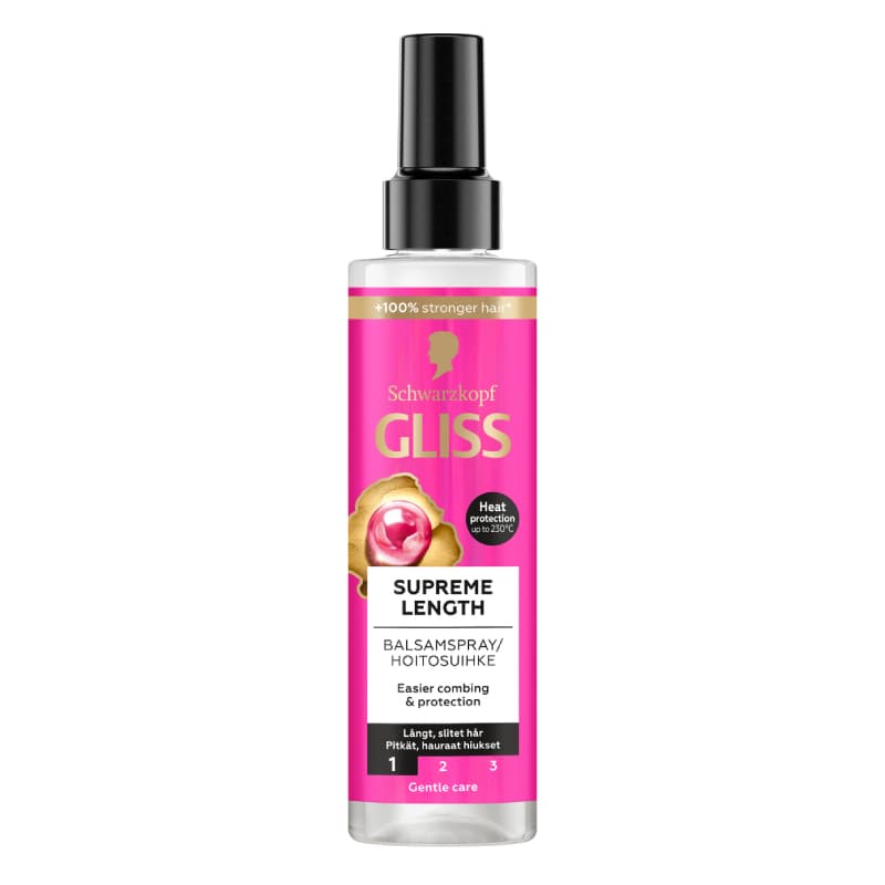 اسپری دو فاز موهای بلند SUPREME LENGTH گلیس GLISS