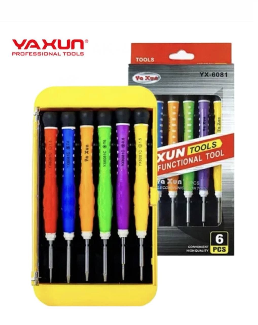 ست پیچ گوشتی یاکسون مدل YAXUN YX-6081-A مجموعه 6 عددی