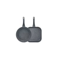 ست ماهیتابه گریل 2 عددی چدن ترموآد 26-28 طوسی