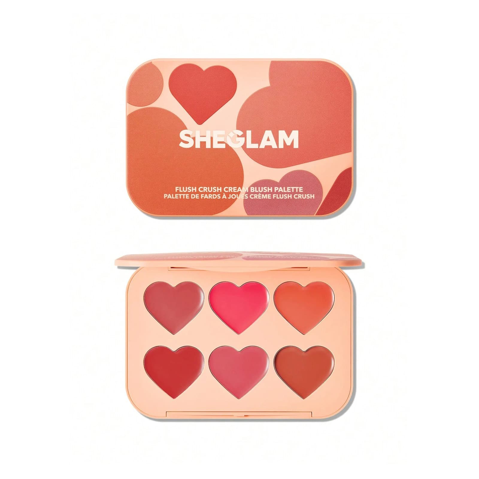 پالت 6 رنگ رژگونه کرمی شیگلم مدل Flush Crush Cream Cottage Core Garden Blush Palette