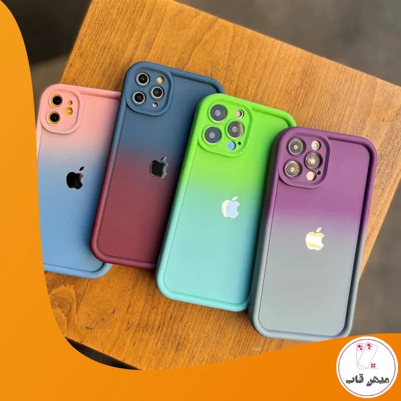 قاب گوشی آیفون سولید رنگین کمان - کد (۱۷۲۲)