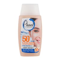 کرم ضد آفتاب رنگی SPF50 بژ روشن پیکسل Pixxle مناسب پوست چرب و دارای جوش