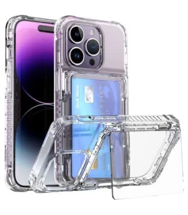 قاب شفاف کارت خور ایفون 16 پرو مکس Case card Cristal Iphone 16 PRO MAX