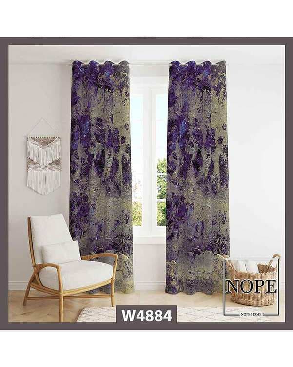 پرده مخمل نوپه هوم Nopehome مدل پانچی طرح ماربل کد W4884