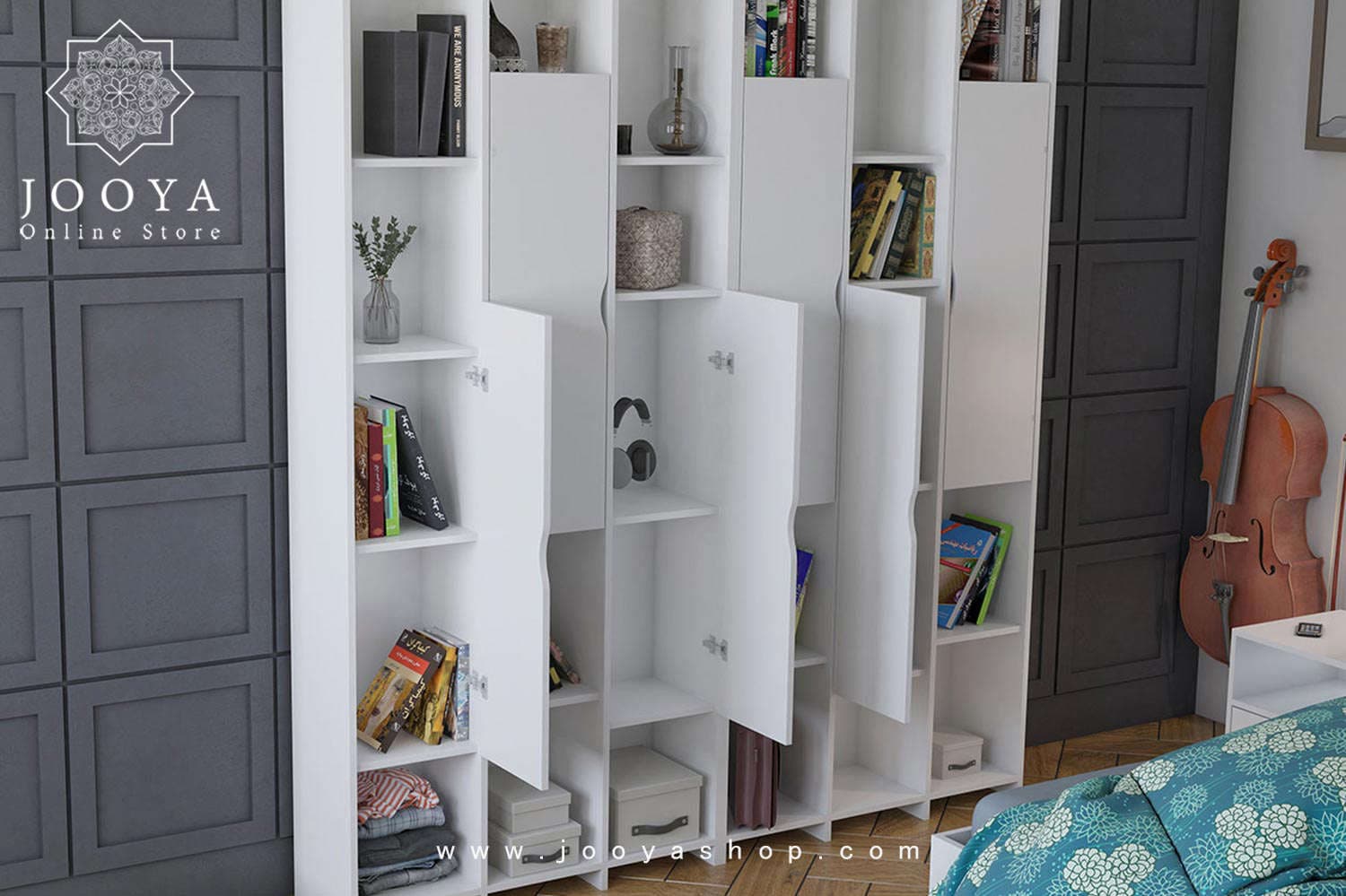 قفسه کتابخانه مدل بهار