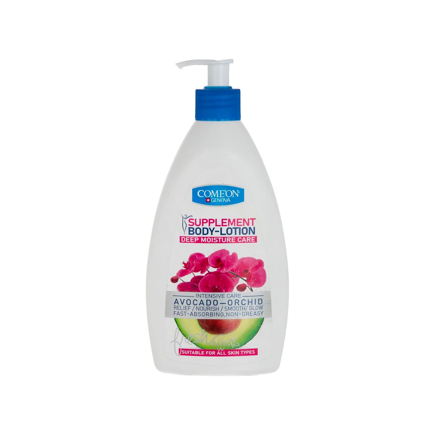 لوسیون بدن آووکادو کامان Come On مناسب انواع پوست حجم 510ml