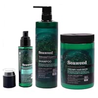 ست 3 تکه شامپو ، ماسک مو و روغن آرگان عصاره جلبک دریایی Seaweed گوک