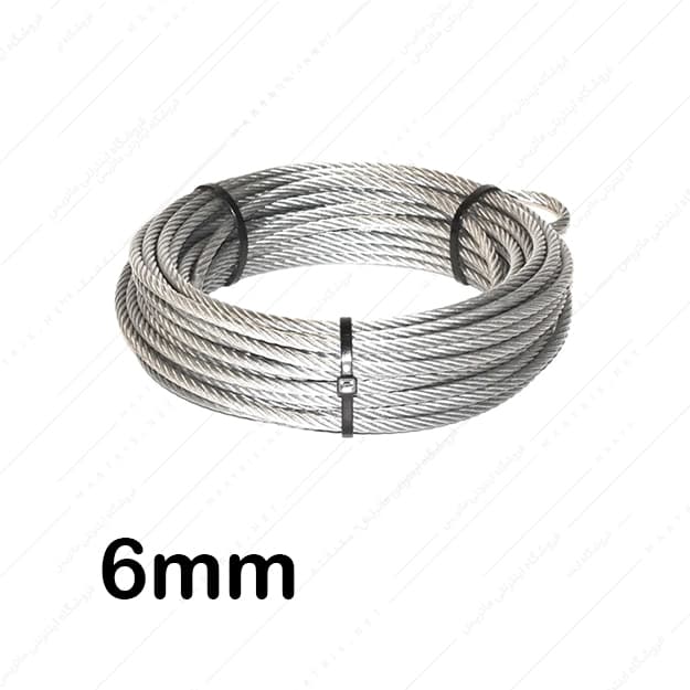 سیم بکسل سایز 6 میل متر بدون روکش سفید کنفی