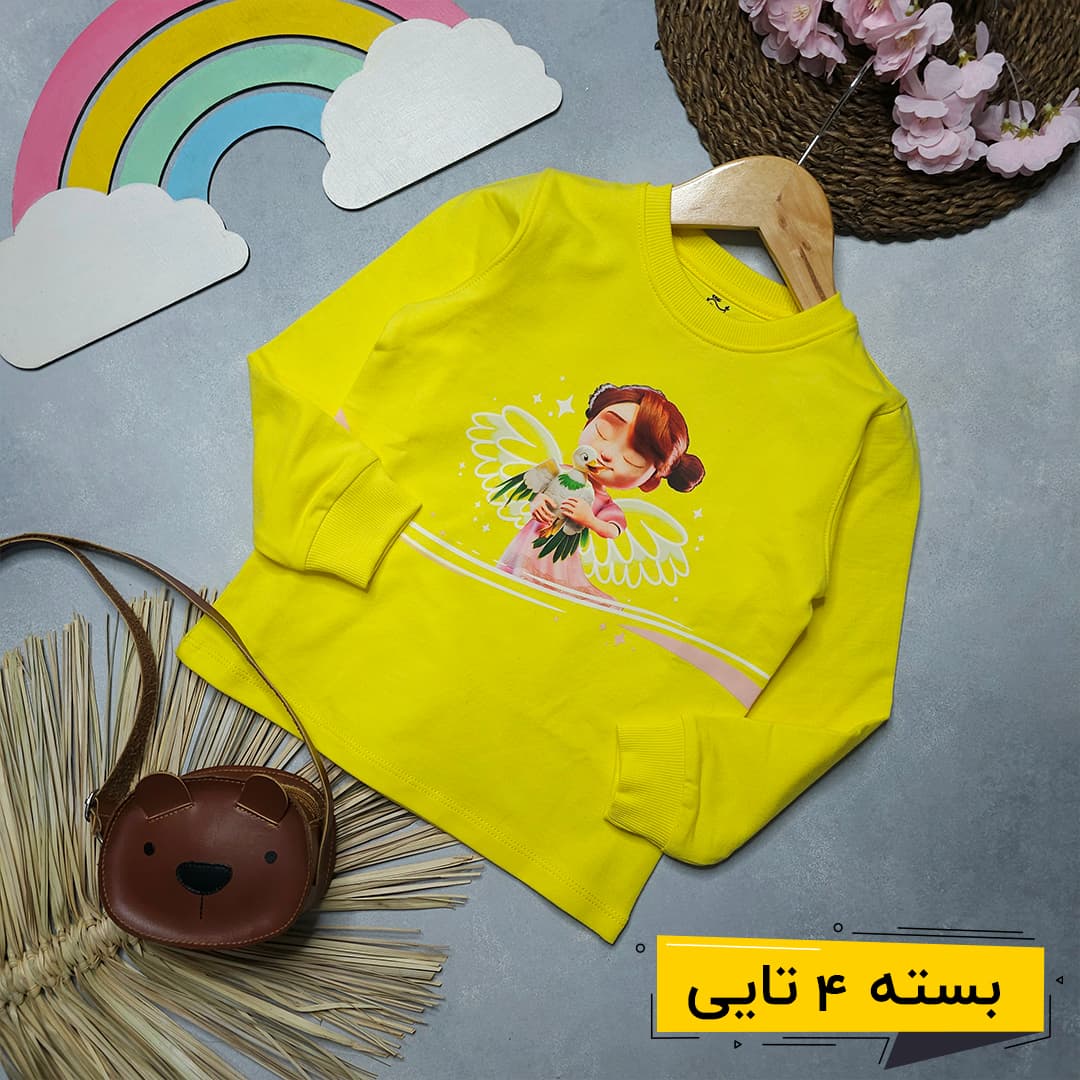 خرید عمده بلوز دخترانه طرح نورای فرشته | بچگانه (4 تایی)