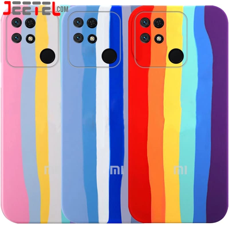 قاب سیلیکونی گوشی شیائومی Xiaomi Redmi 10A مدل رنگین کمانی (ویتنامی اصل)
