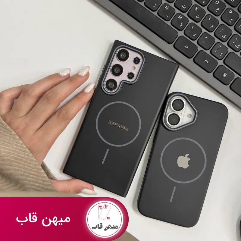 قاب گوشی آیفون لاین طوسی با لوگو - کد (۸۱۹۶۳)