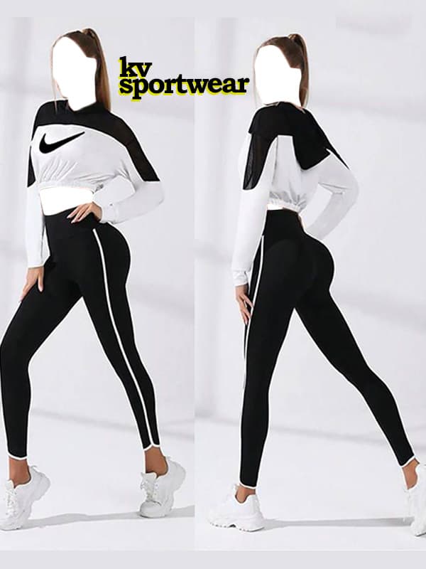 ست کراپ لگ کلاهدار ورزشی زنانه NIKE کد 005