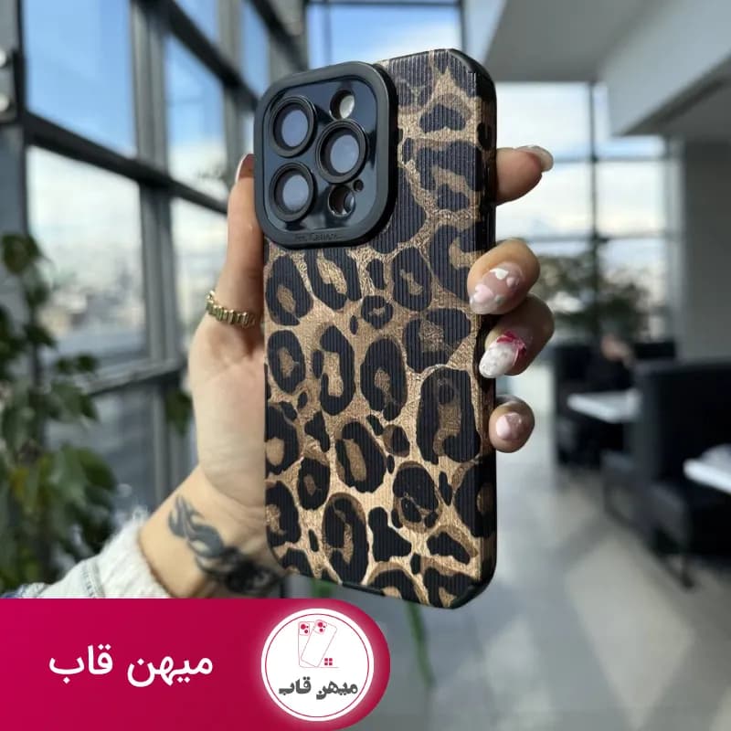 قاب گوشی آیفون پلنگی کبریتی - کد (۷۳۹۶۳)
