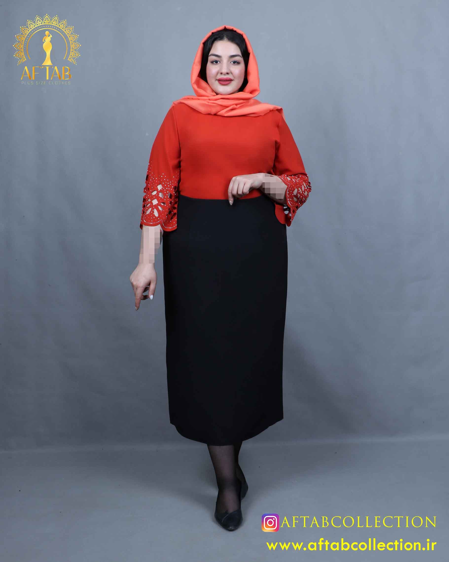 دامن کرپ مازراتی قد 95 سانت سایزبزرگ 5481