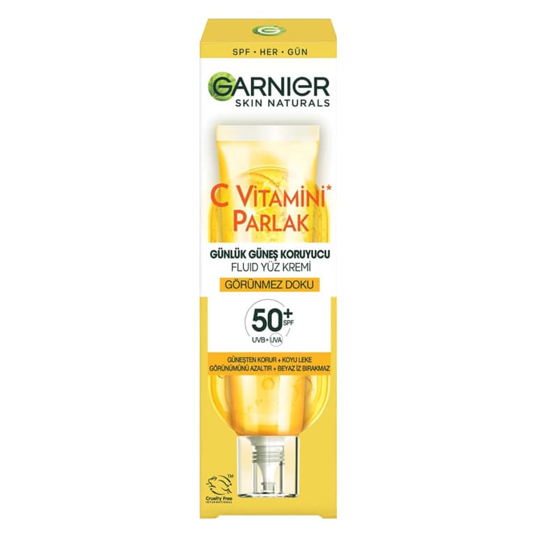 کرم ضد آفتاب مرطوب و روشن کننده پوست ویتامین سی بی رنگ SPF50 گارنیه