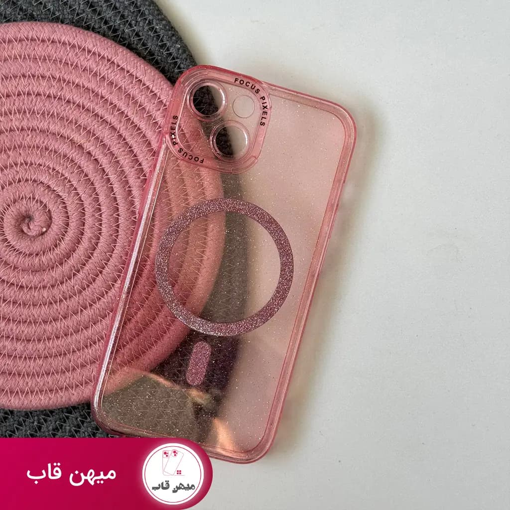 قاب گوشی آیفون اکلیلی صورتی - کد (۳۶۹۹۵)