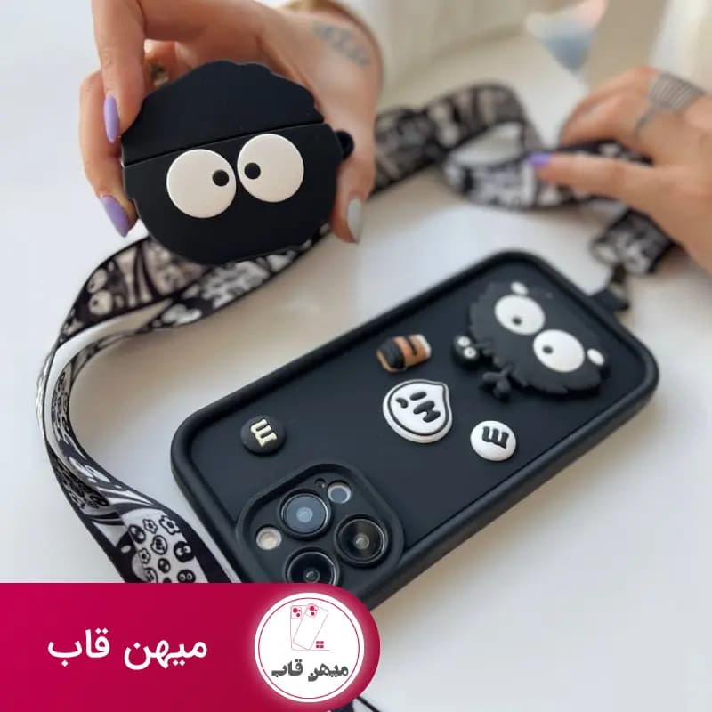 قاب گوشی آیفون سولید هپل برجسته solid بدون بند هدیه - کد (۲۷۹۵)