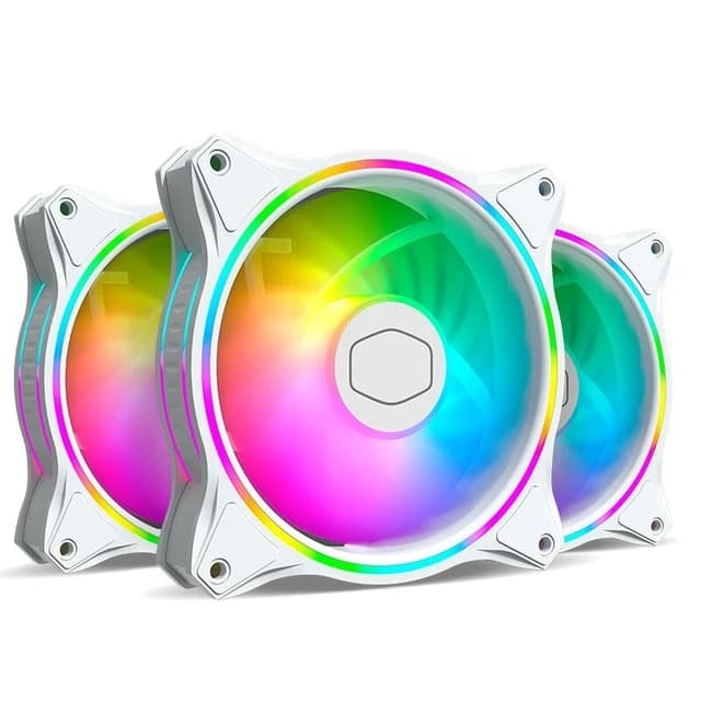 فن خنک کننده کیس کولرمستر مدل MASTERFAN MF120 HALO 3-IN-1 White