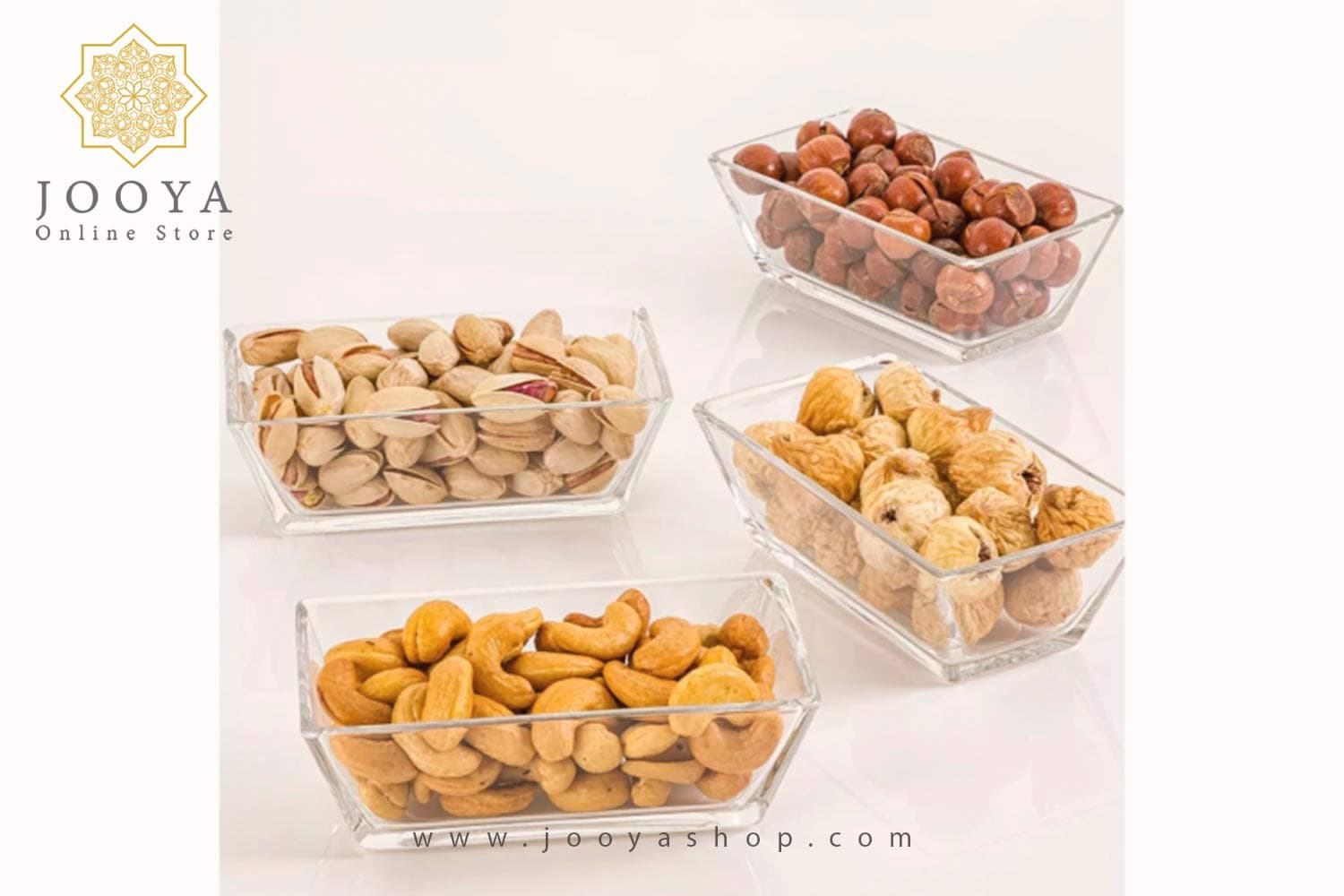 ظرف شیشه ای پذیرایی مستطیل لیمون
