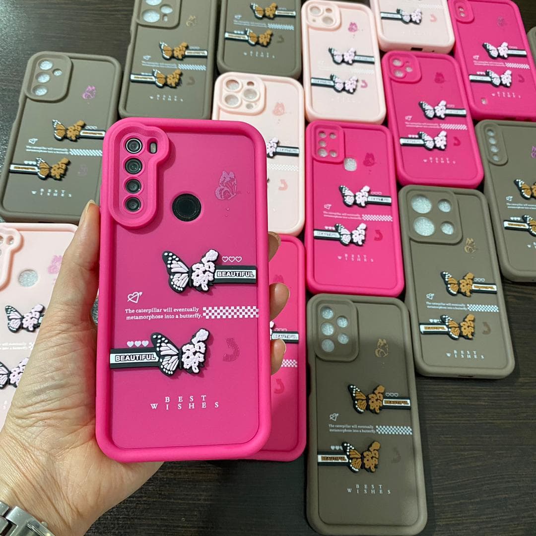 قاب گوشی Galaxy A54 سامسونگ مدل Solid Case سیلیکونی طرح پروانه