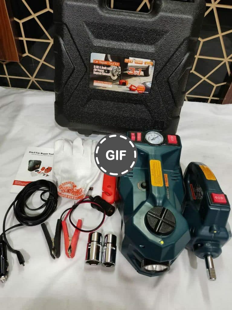 ست آپاراتی جک و پمپ و بکس فندکی ماشین باس مدل Bs-carkit
