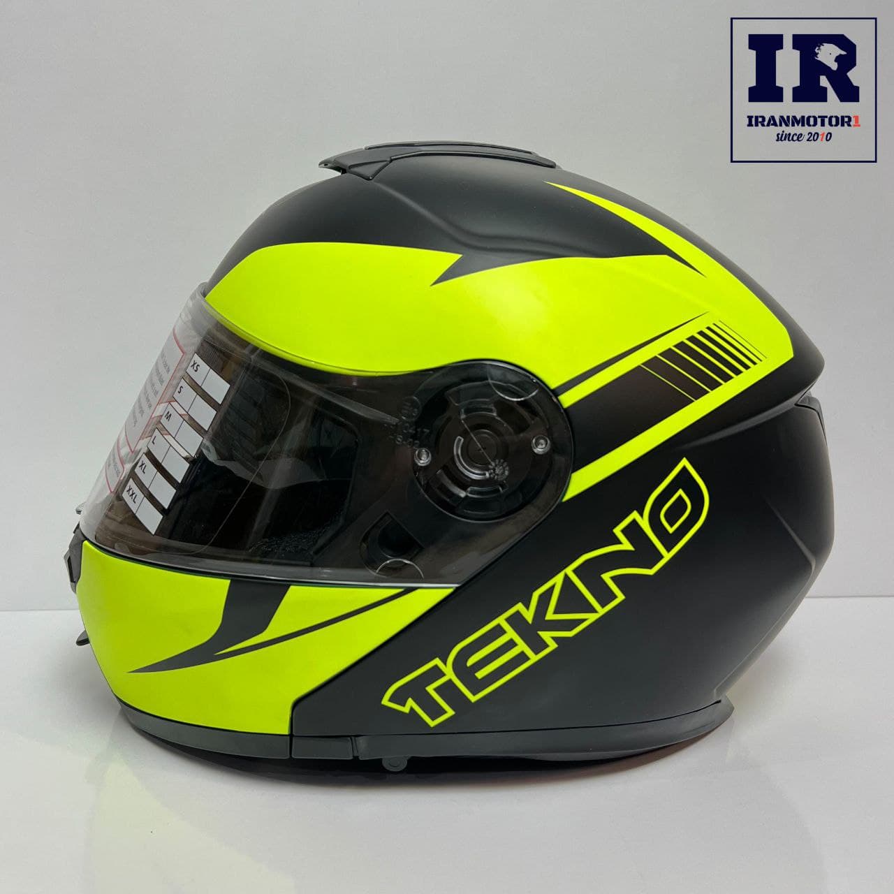 کلاه کاسکت فک متحرک تکنو Tekno – فسفری مشکی
