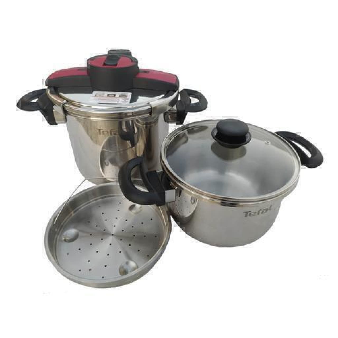 زودپز دوقلو کلیپسی تفال 7 و 5 لیتر مدل Tefal