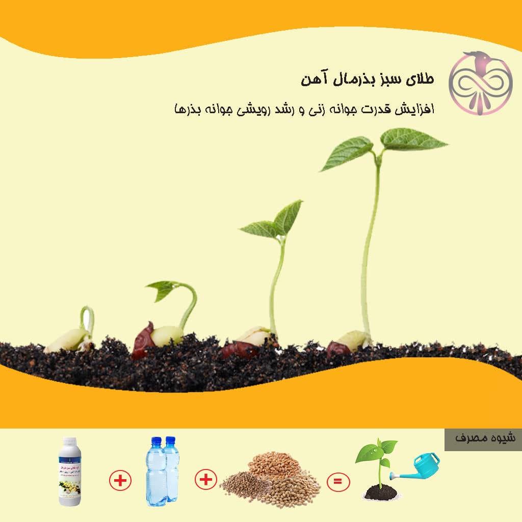 کود مایع طلای سبز بذرمال آهن