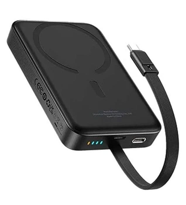 پاوربانک 30W باسئوس مدل Magnetic Mini Wireless Fast Charge Type-C ظرفیت 10000 میلی آمپر ساعت