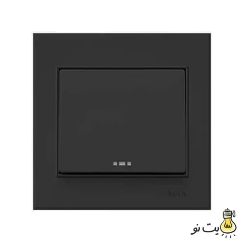 کلید و پریز آسیا الکتریک مدل اریک مشکی